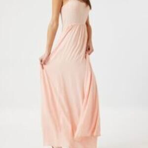 Forever 21 Women's Pink Strappy Maxi Dress Size Large